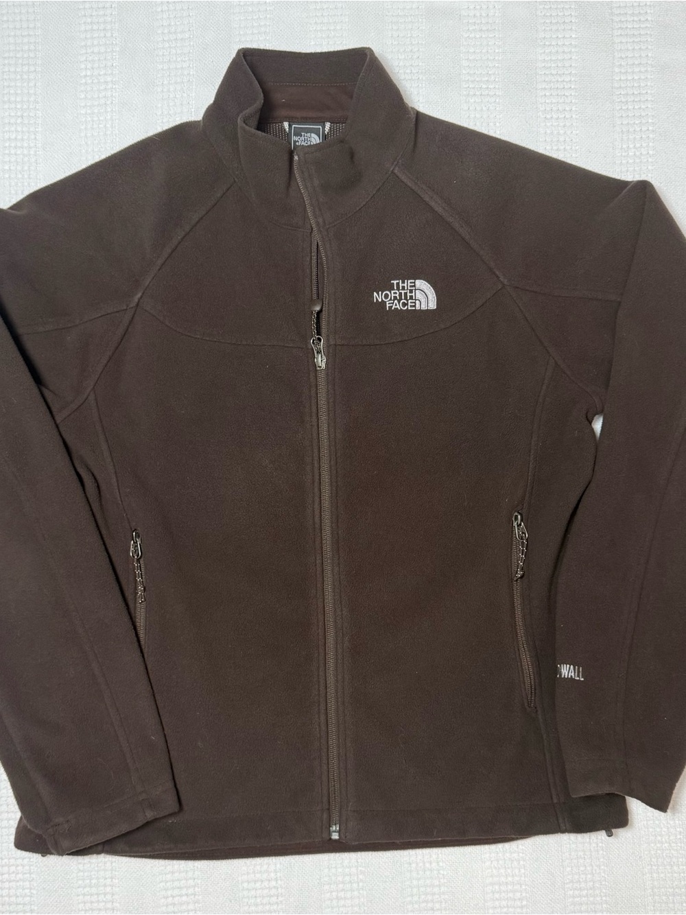 The North Face Women's WindWall Fleece Jacket Full Zip Brown Size Large